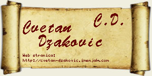 Cvetan Džaković vizit kartica